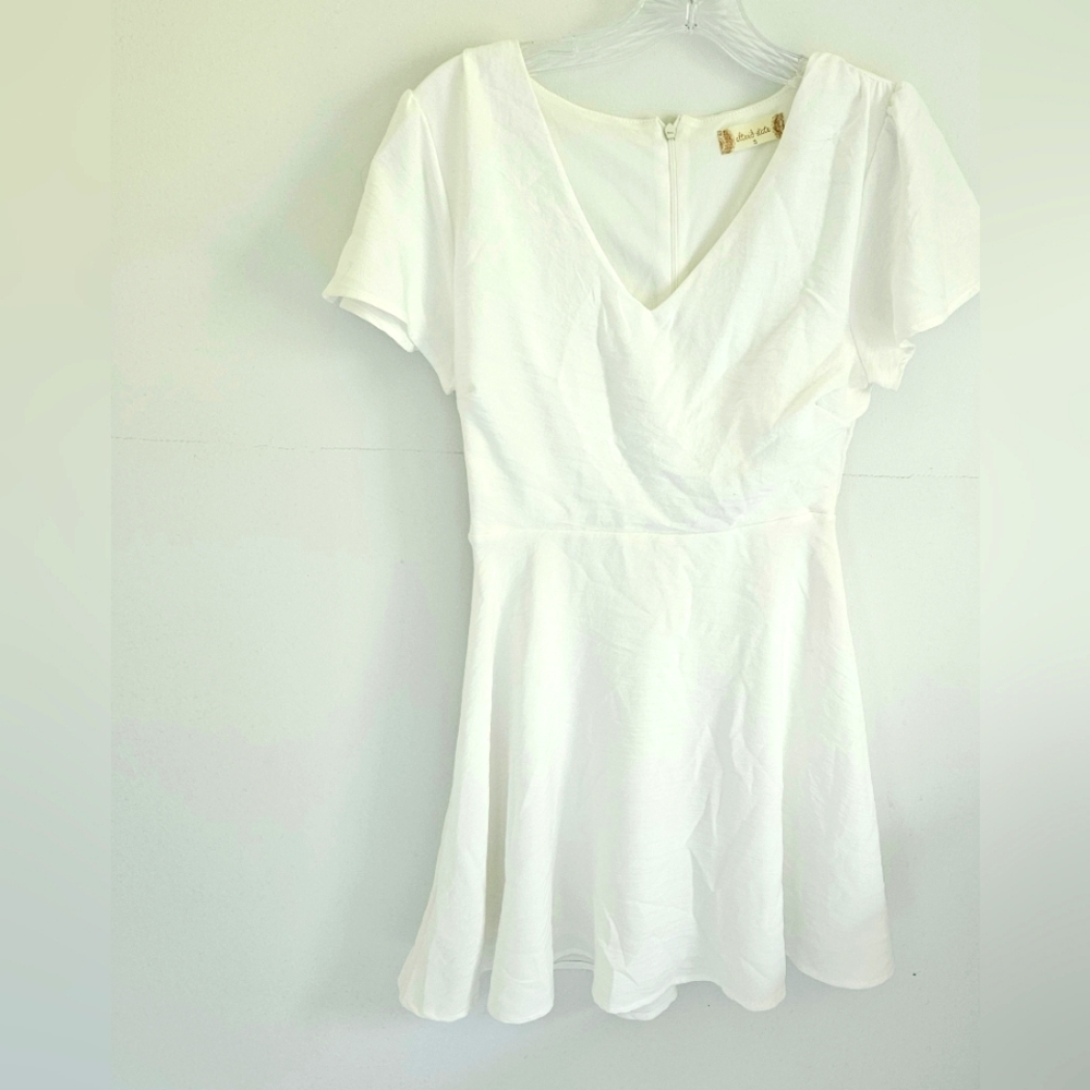 Altar'd State white fit and flare dress